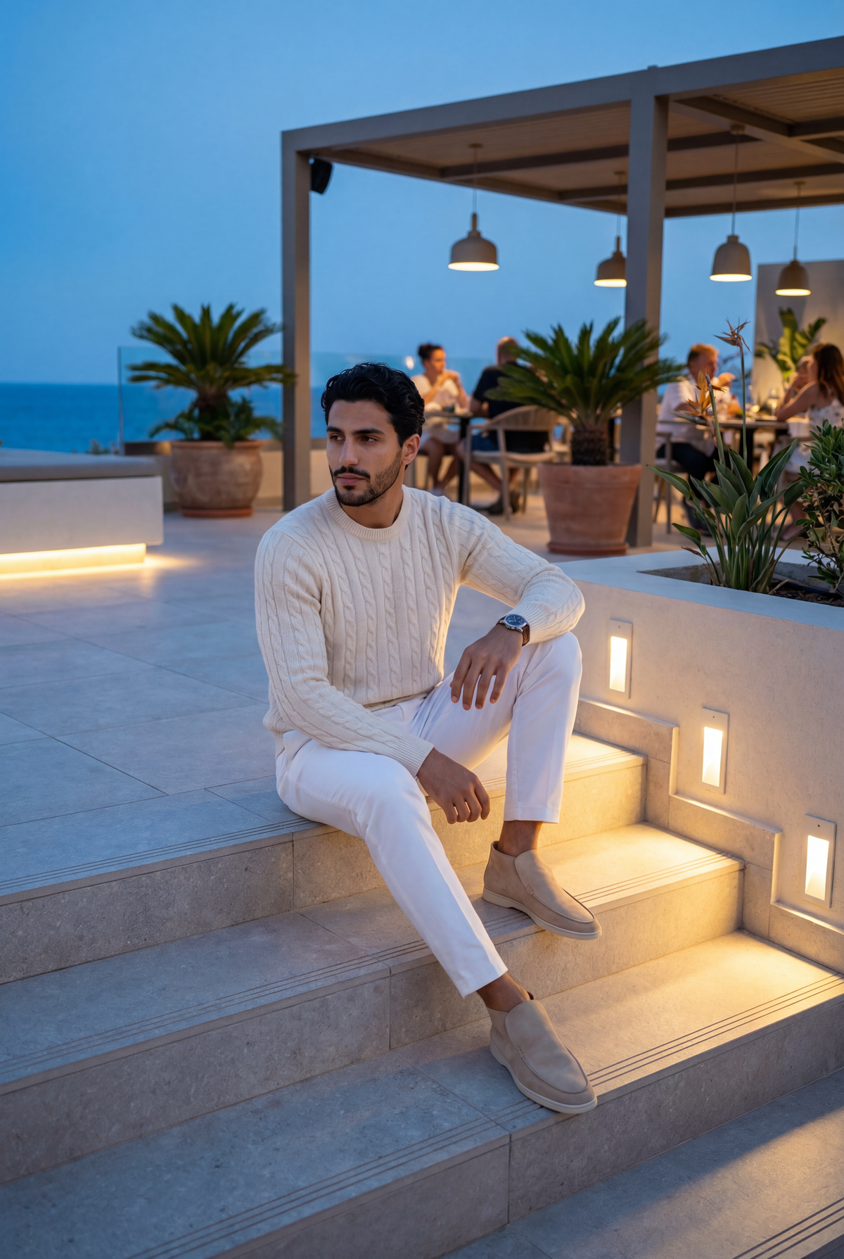 Como Cashmere Crewneck Beige