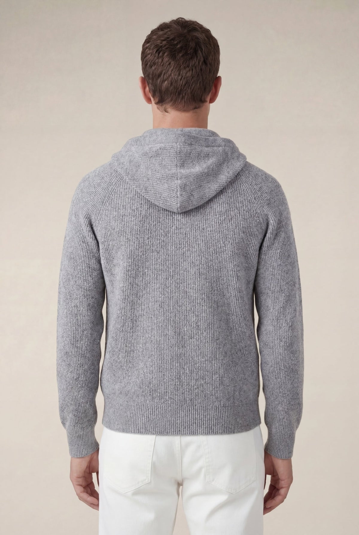 Cortina Cashmere Zip Hoodie Grey