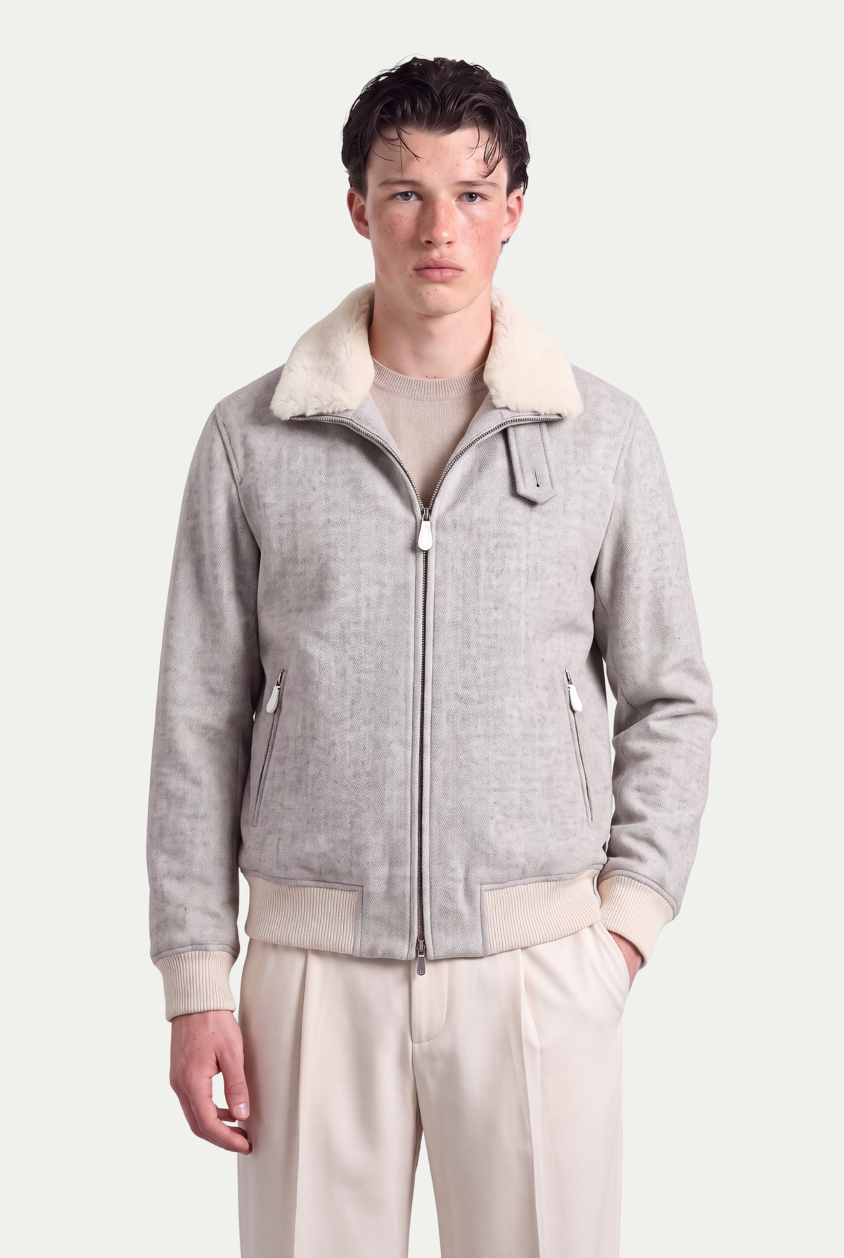 Ziamore Fur Jacket Beige
