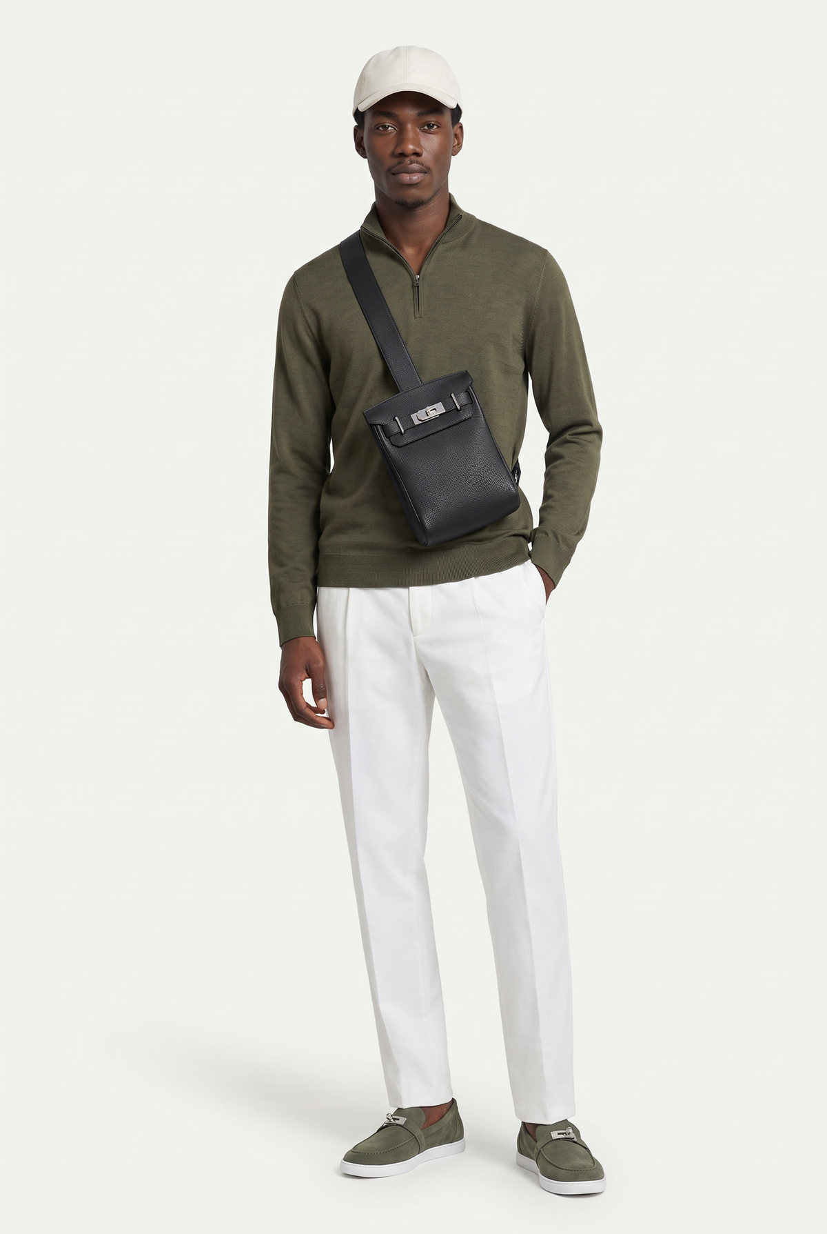 Ziamore Leather Crossbody Black