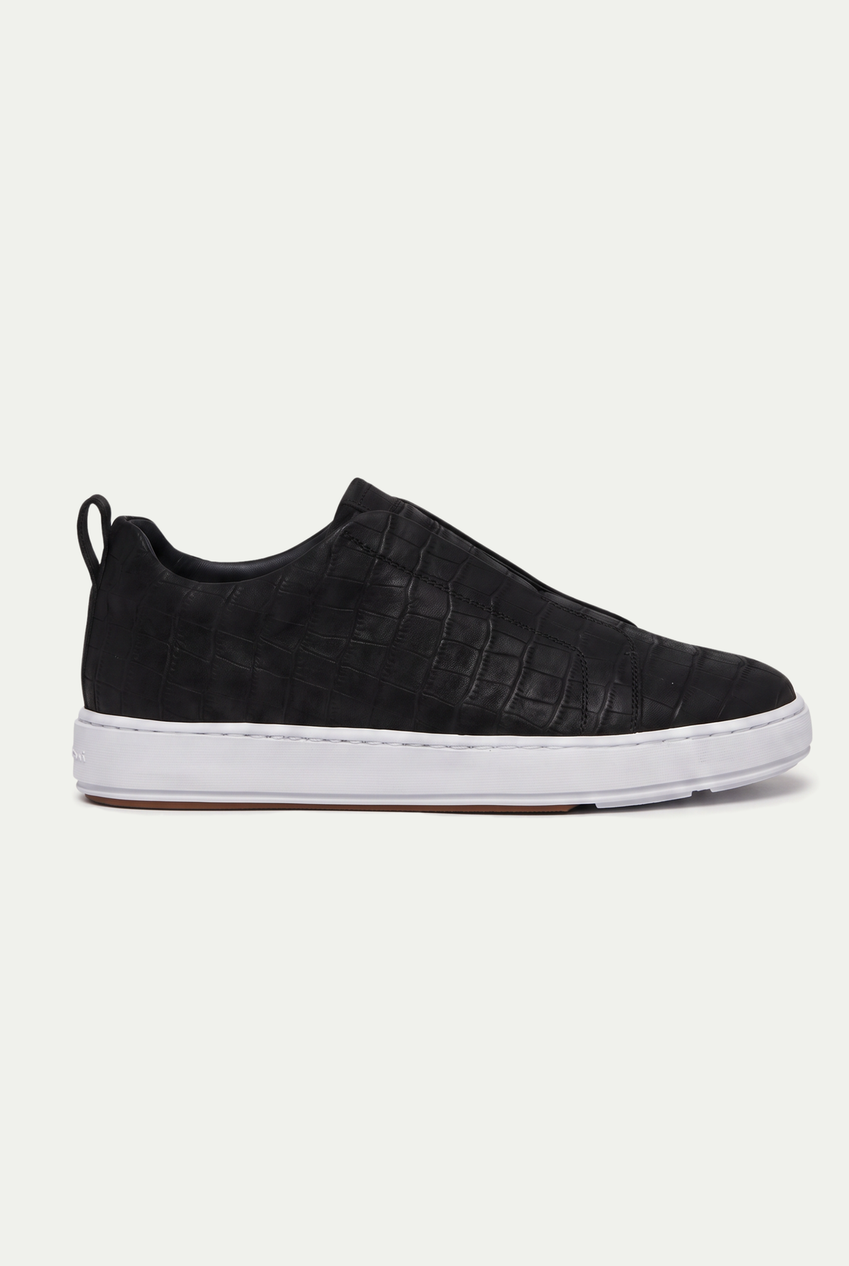 Monaco Crocodile Sneaker Black