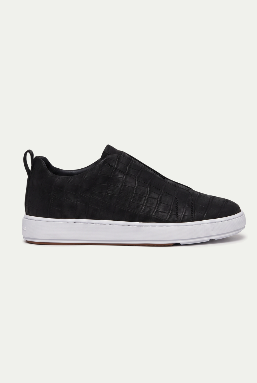 Monaco Crocodile Sneaker Black