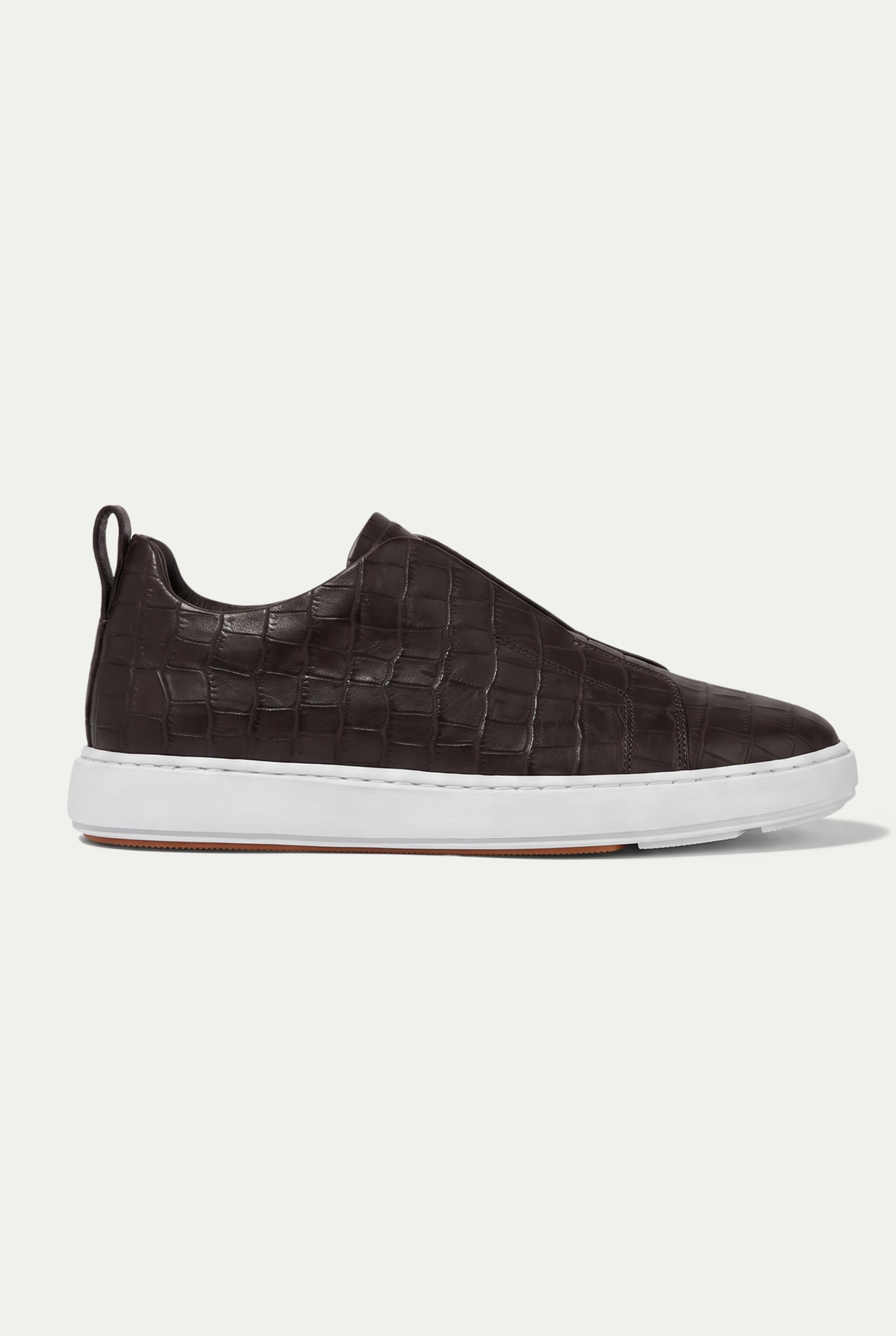 Monaco Crocodile Sneaker Espresso