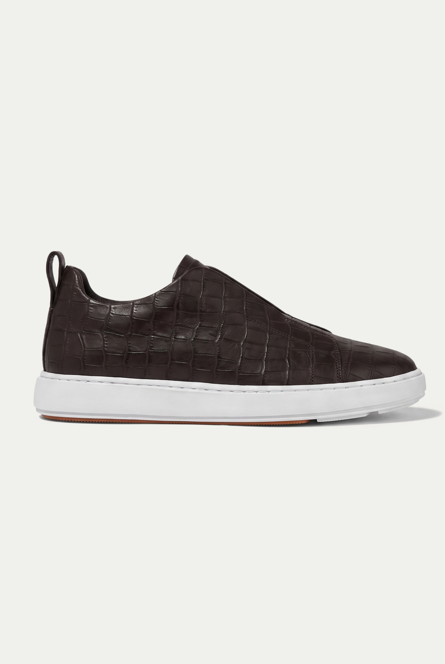 Monaco Crocodile Sneaker Espresso