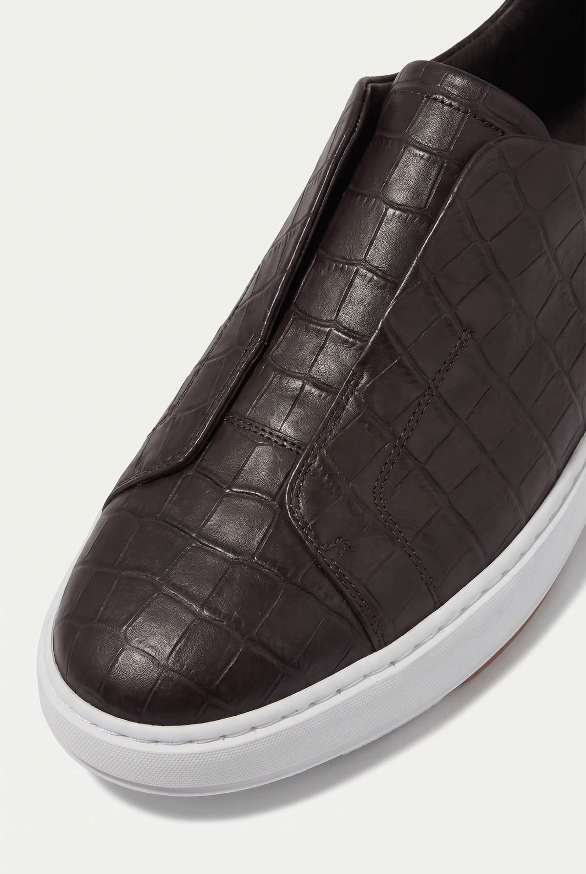 Monaco Crocodile Sneaker Espresso