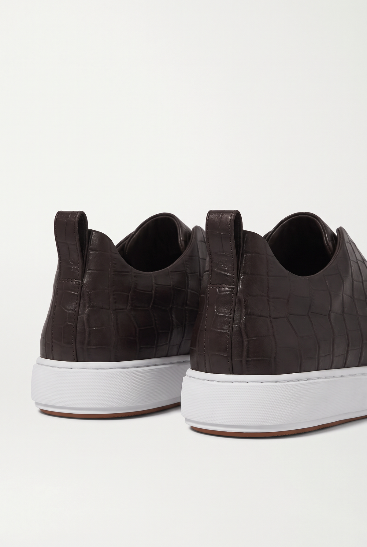 Monaco Crocodile Sneaker Espresso