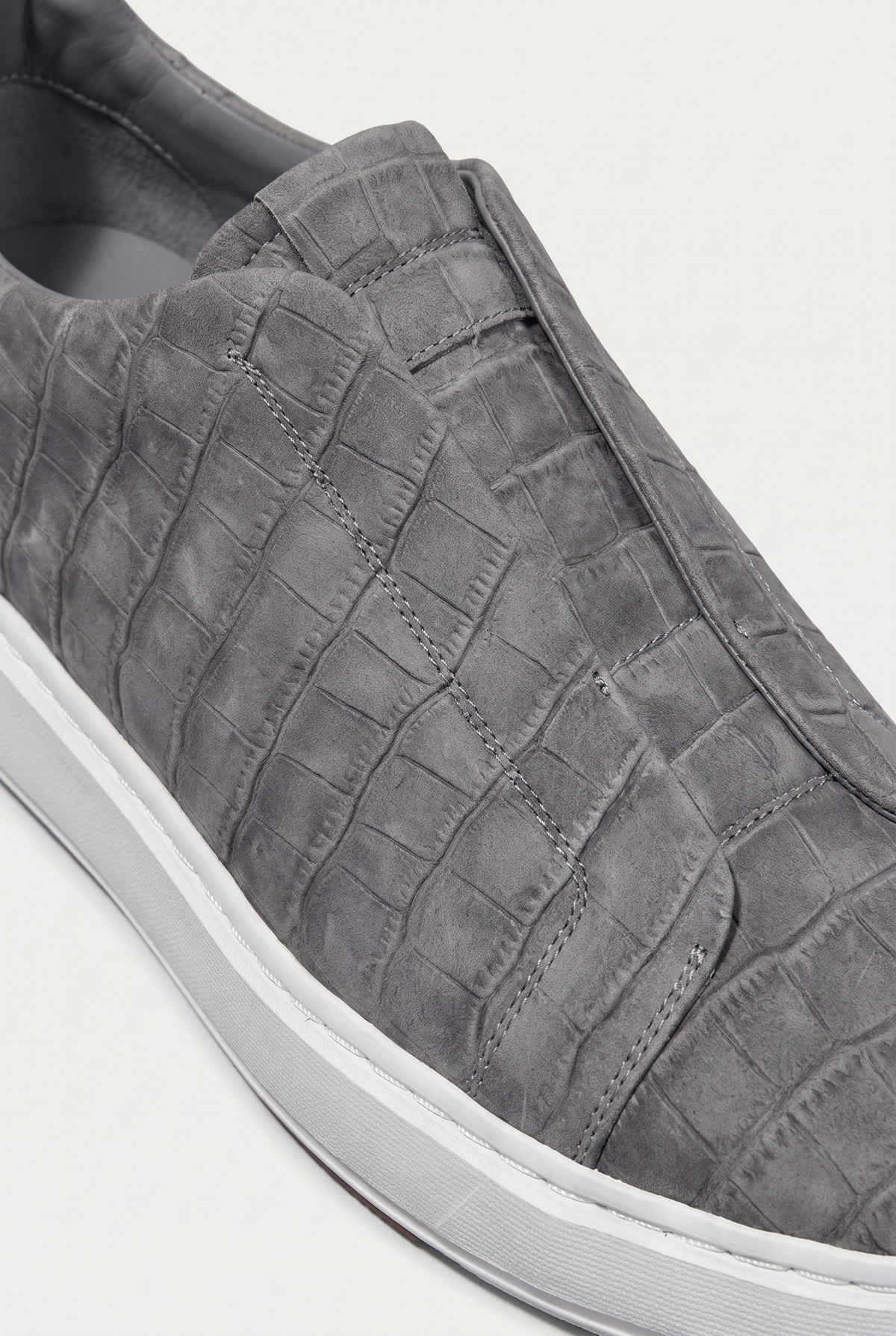 Monaco Crocodile Sneaker Grey