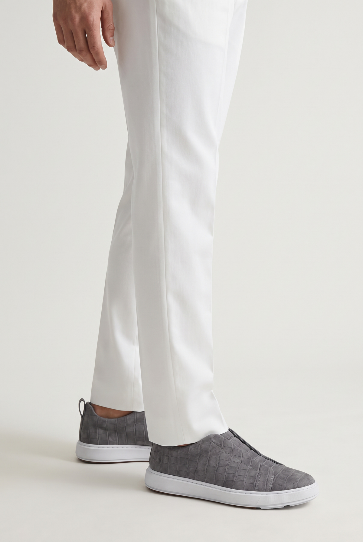 Monaco Crocodile Sneaker Grey
