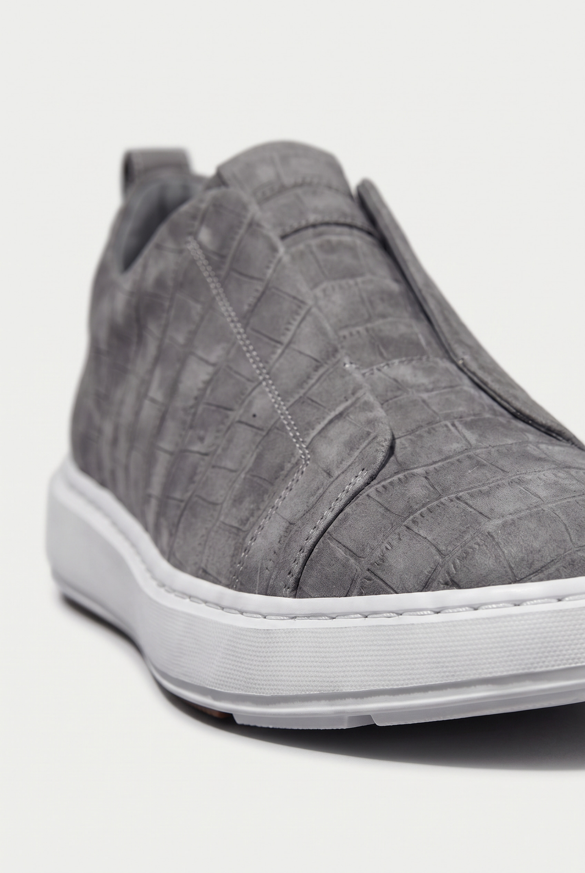 Monaco Crocodile Sneaker Grey