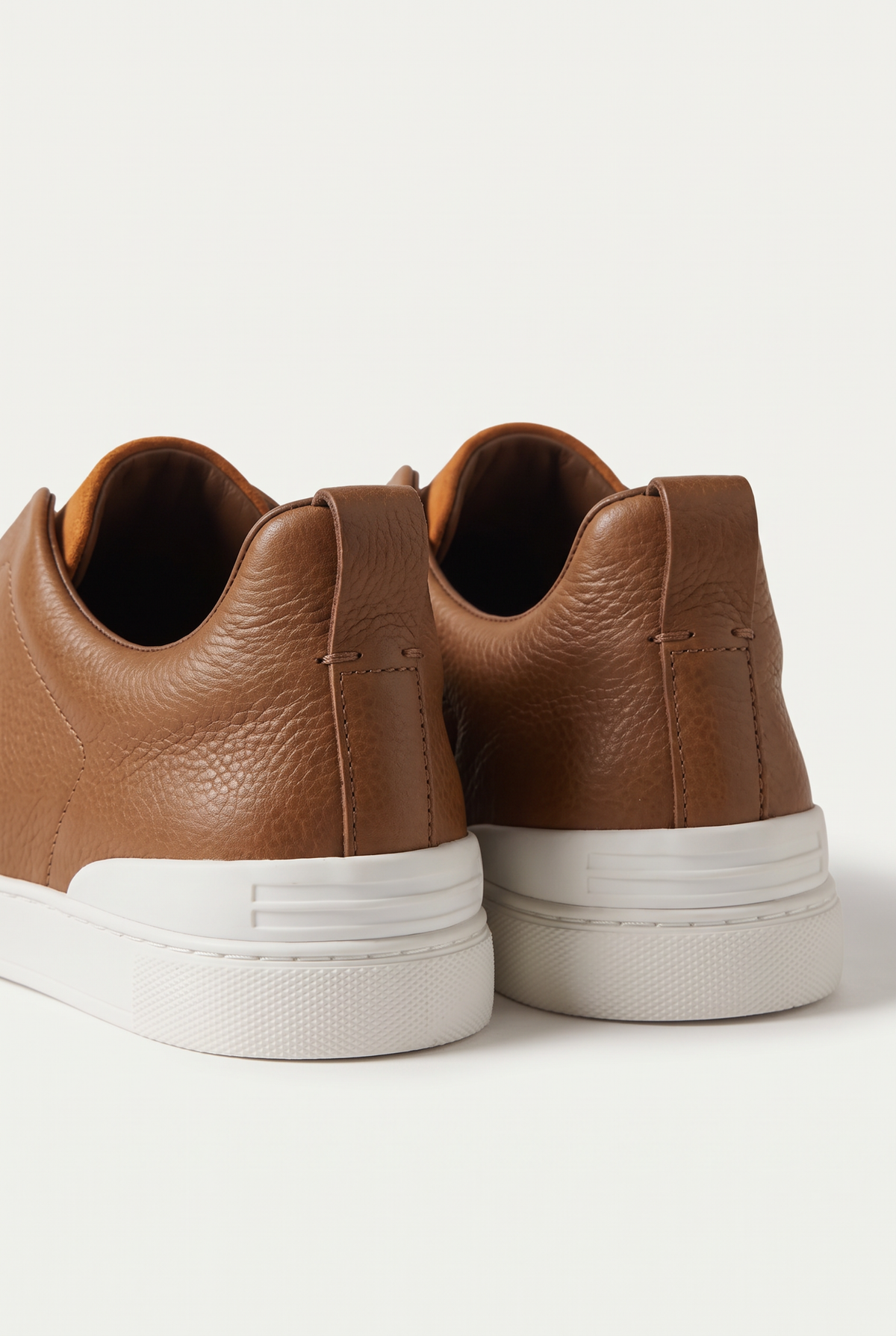 Monaco Leather Sneaker Cognac Orange