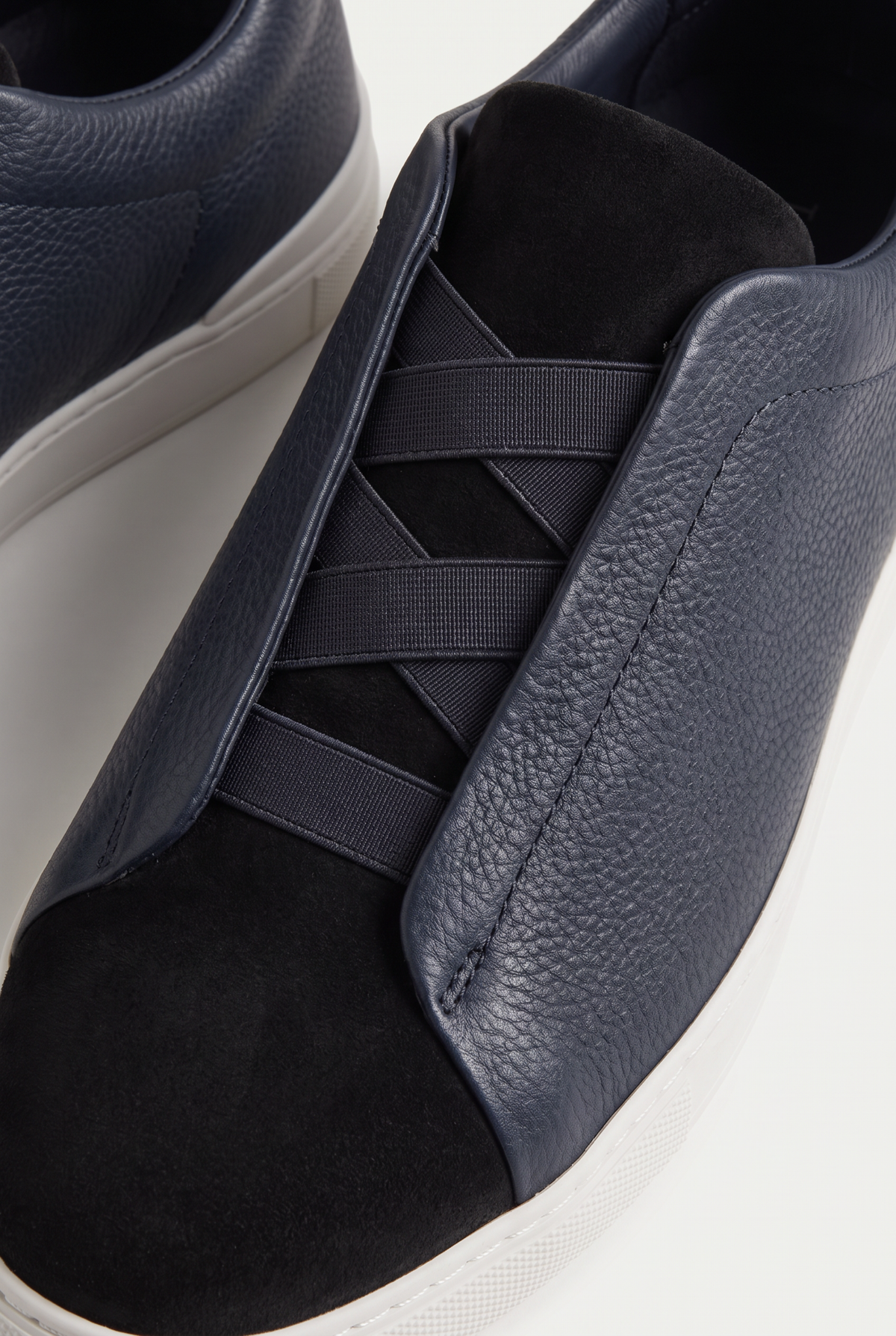 Monaco Leather Sneaker Navy Black