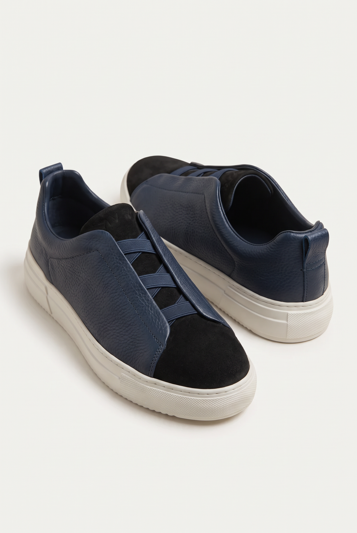Monaco Leather Sneaker Navy Black