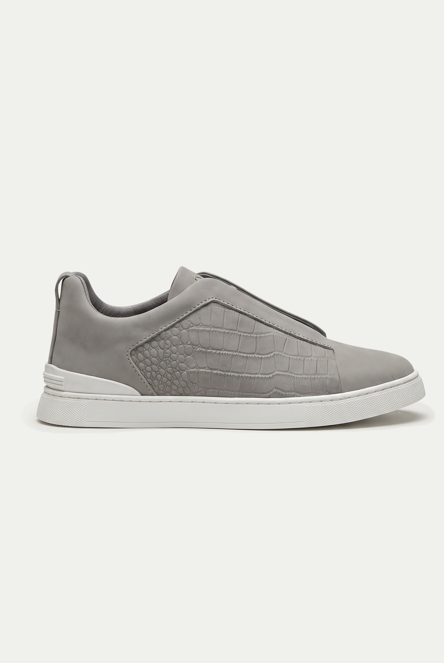 Monaco Suede Crocodile Sneaker Grey