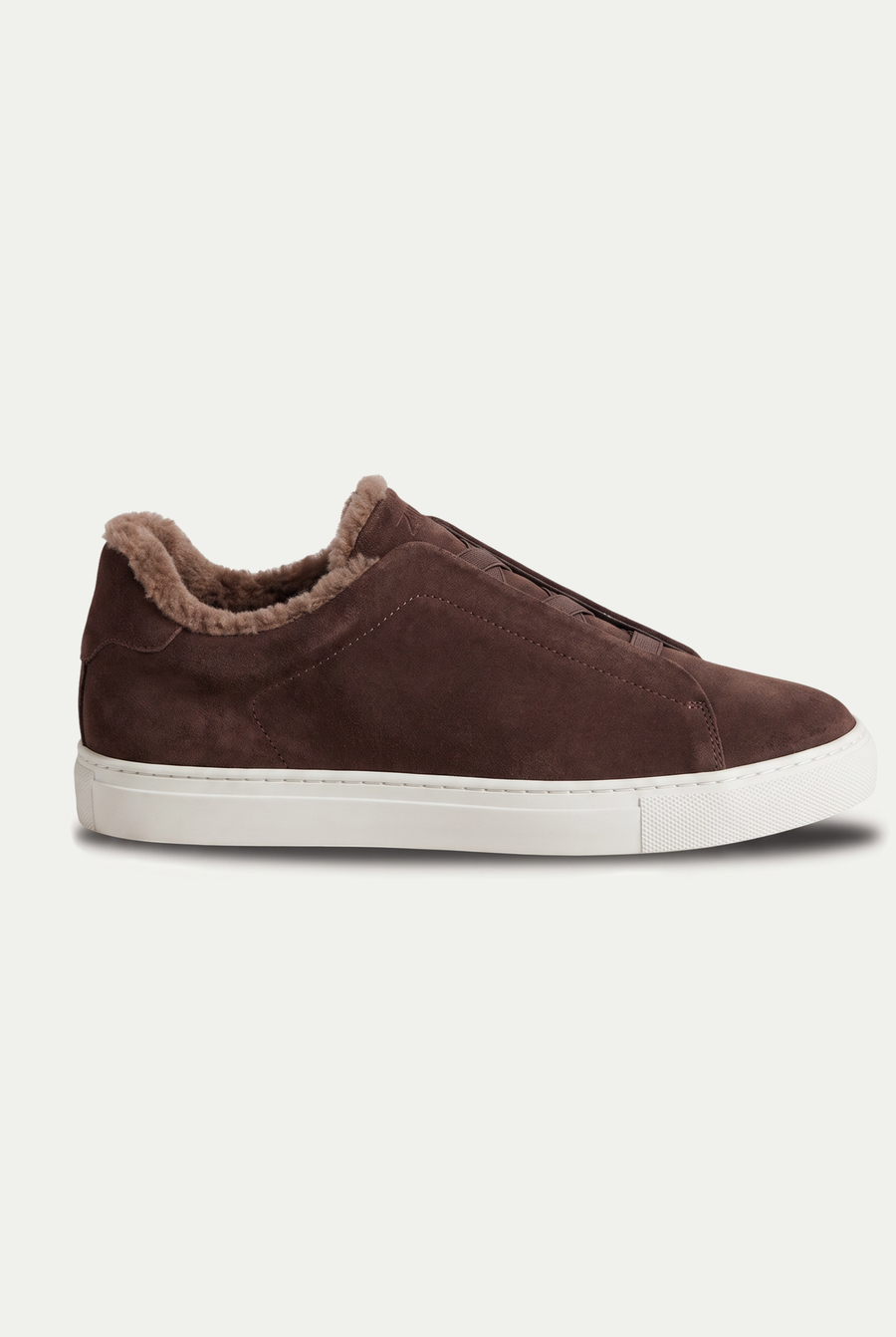 Monaco Suede Fur Sneaker Chocolate