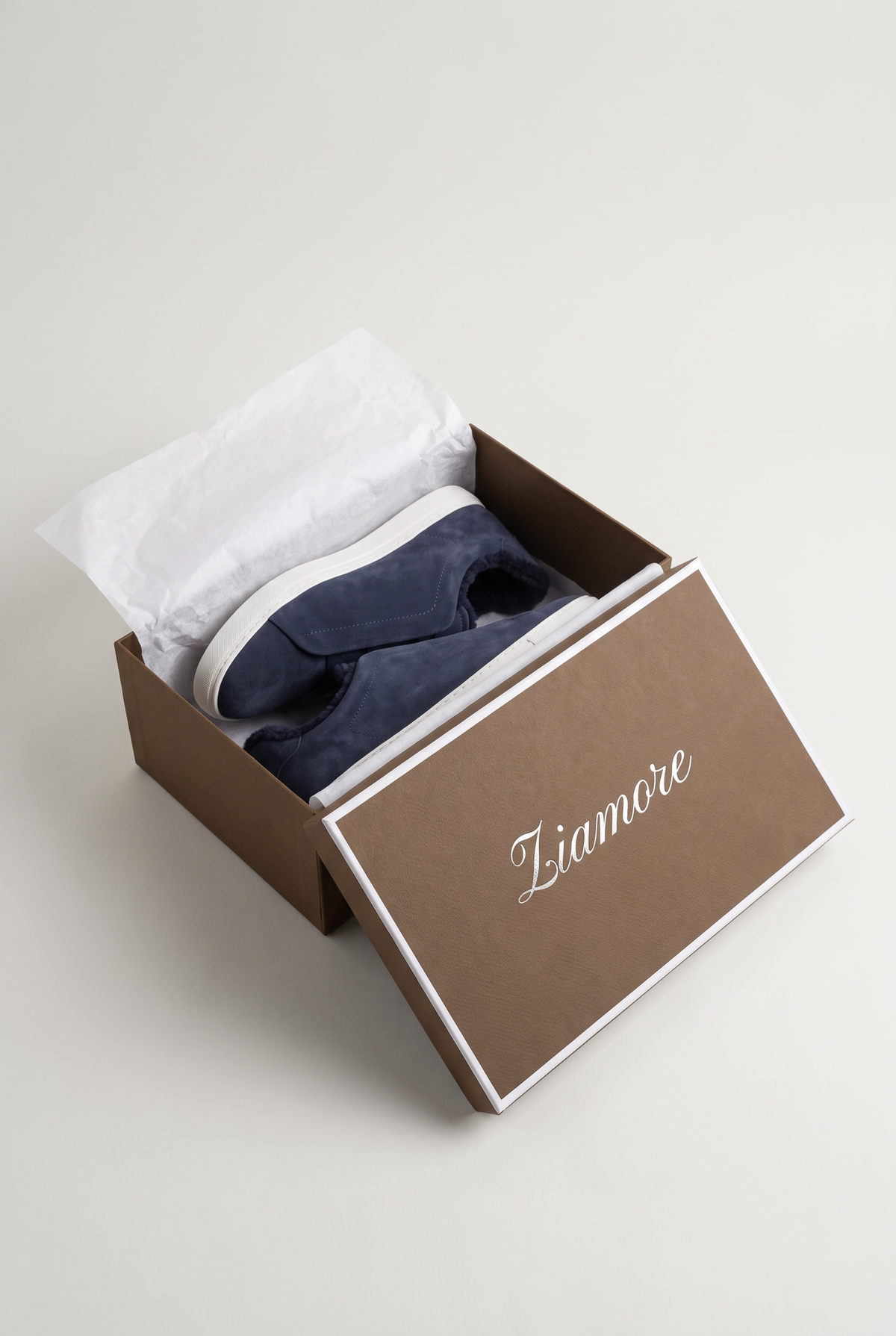 Monaco Suede Fur Sneaker Navy