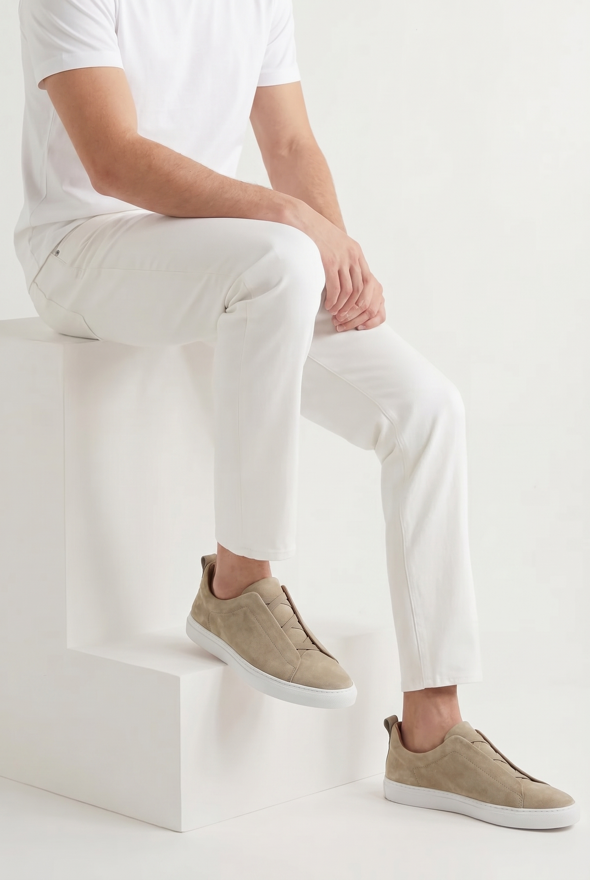 Monaco Suede Sneaker Saga Olive