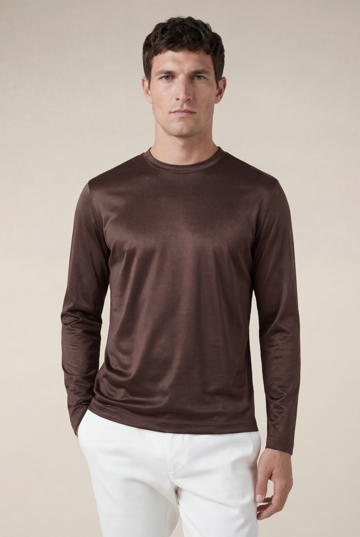 Portofino Long Sleeve Tee Brown
