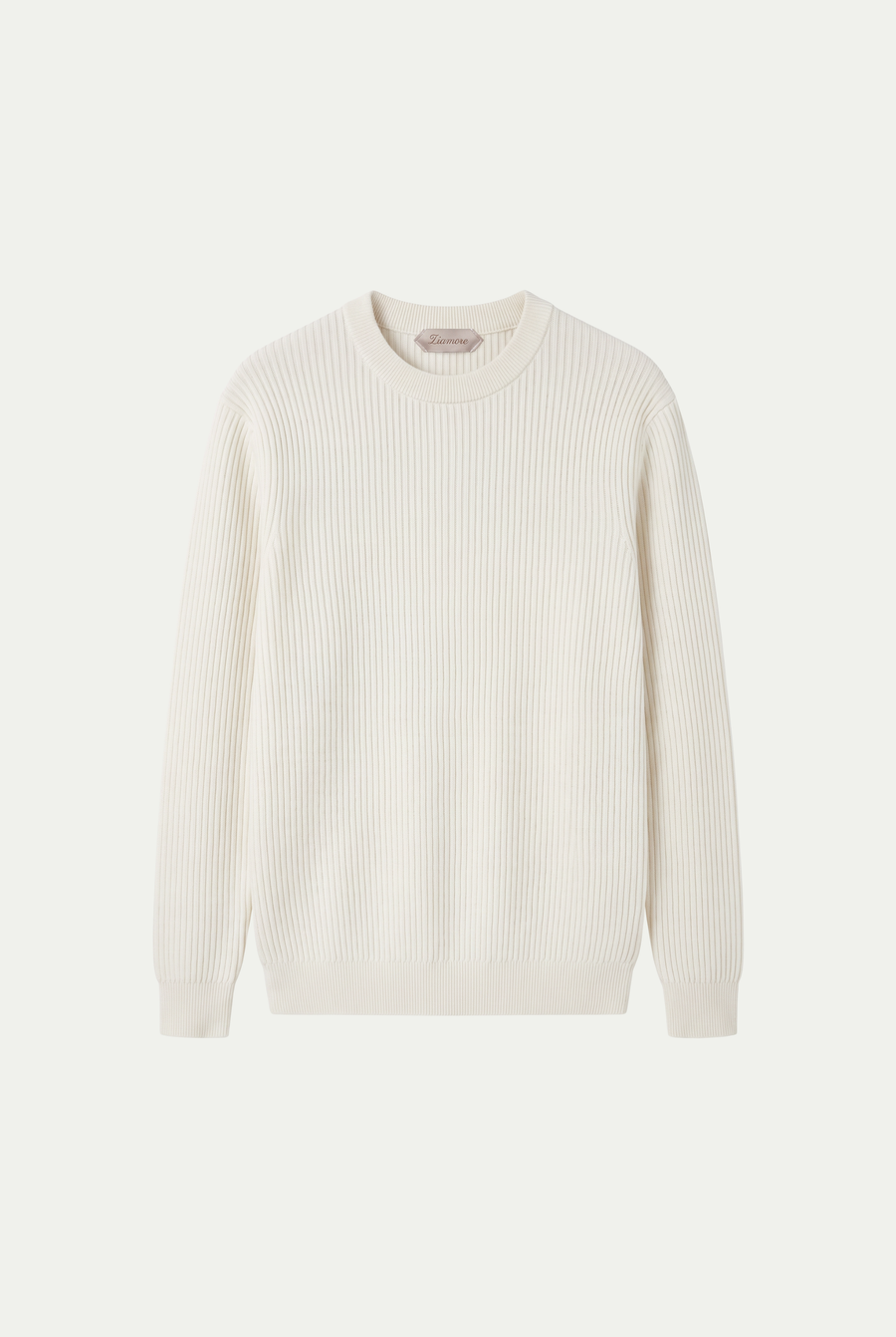 Rib Knit Crewneck Ivory