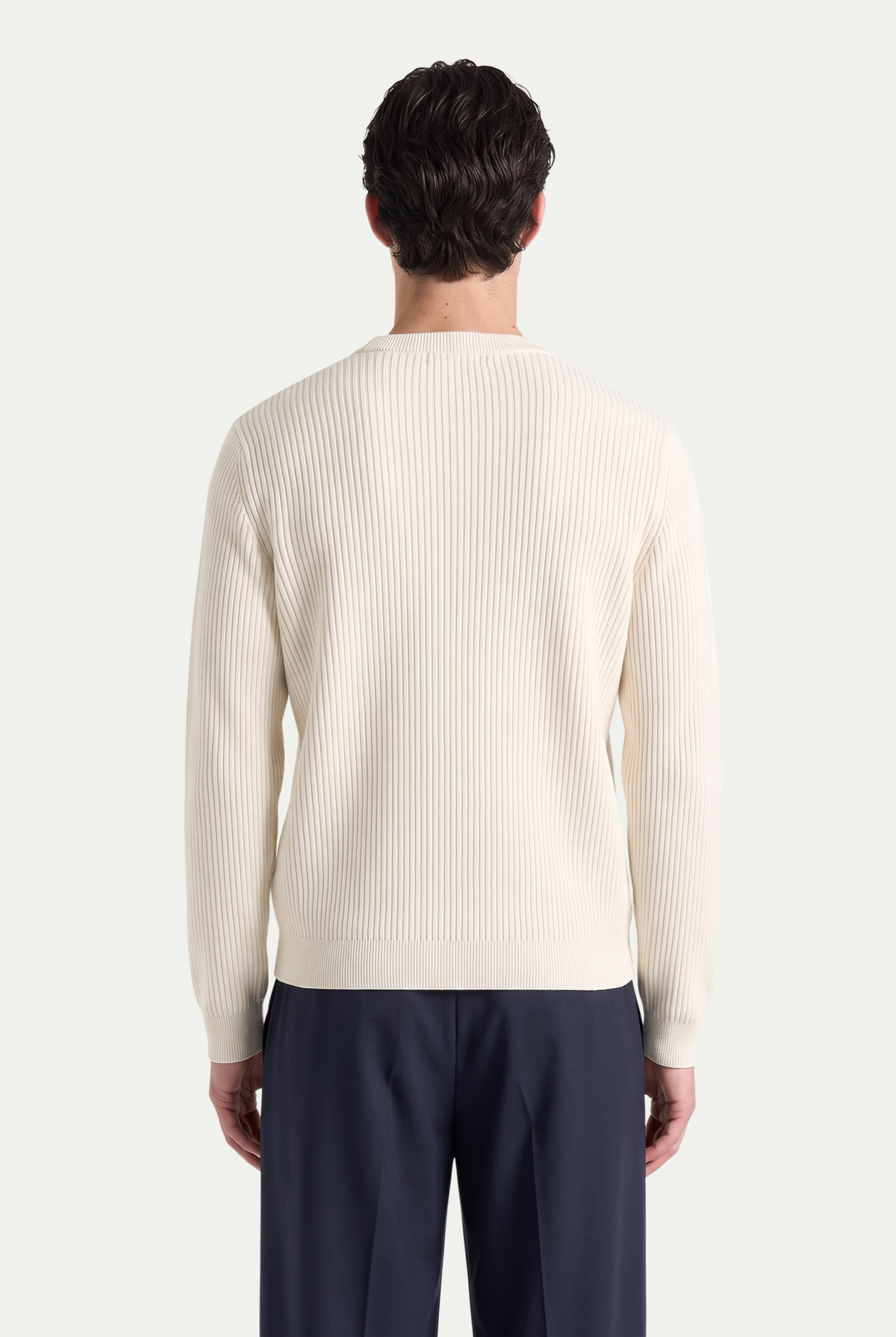 Rib Knit Crewneck Ivory