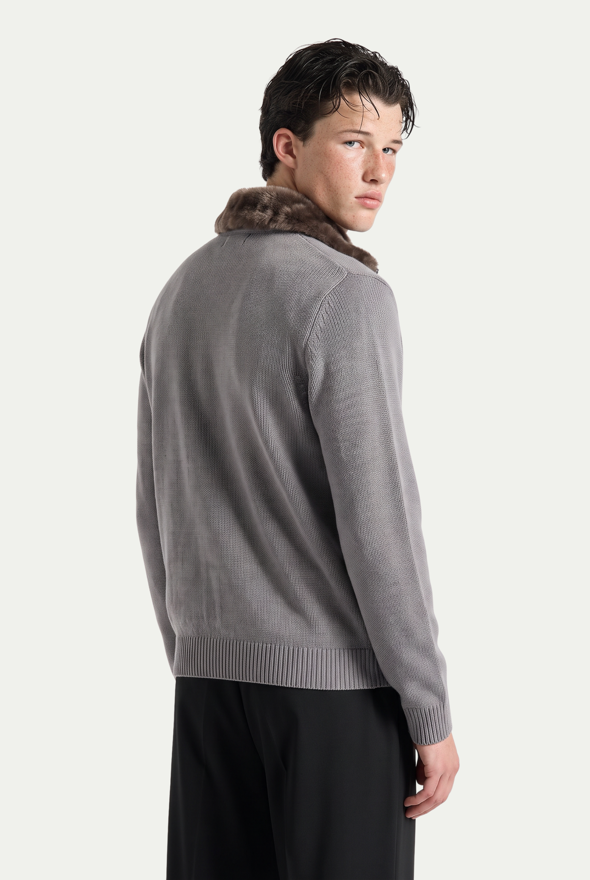 Siena Cashmere Zip Grey