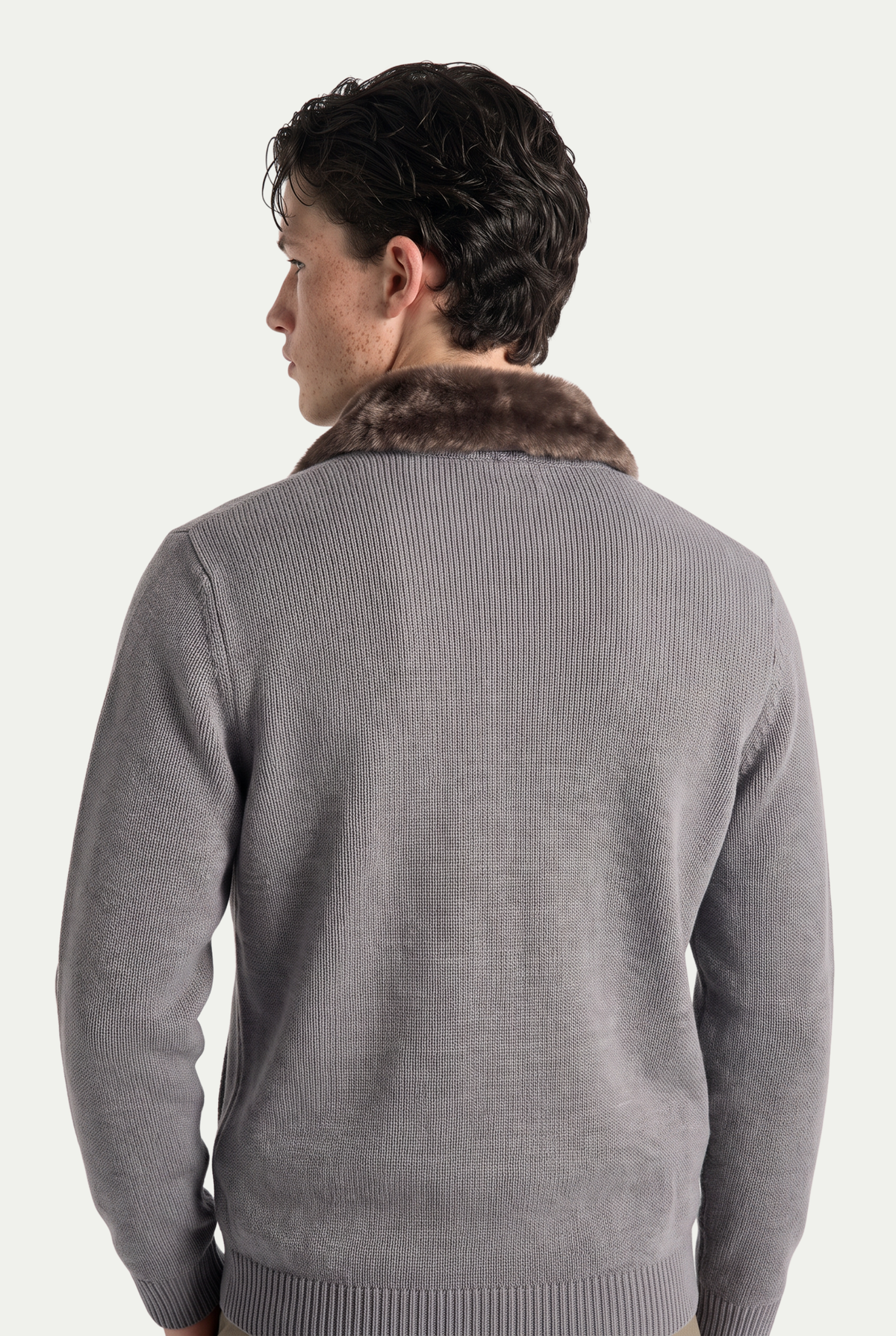 Siena Cashmere Zip Grey