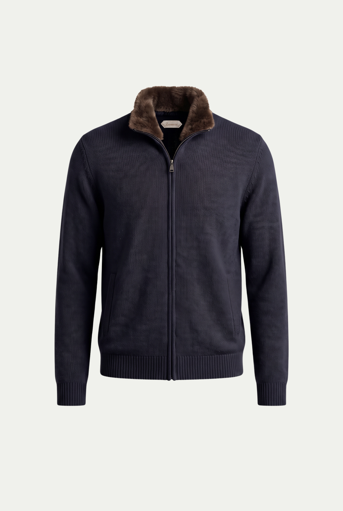 Siena Cashmere Zip Navy