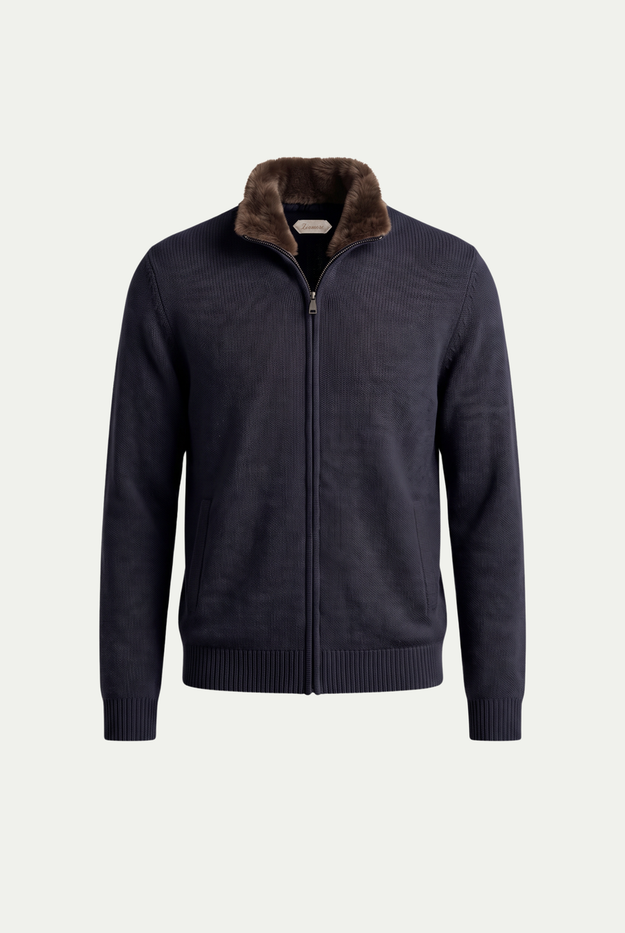 Siena Cashmere Zip Navy