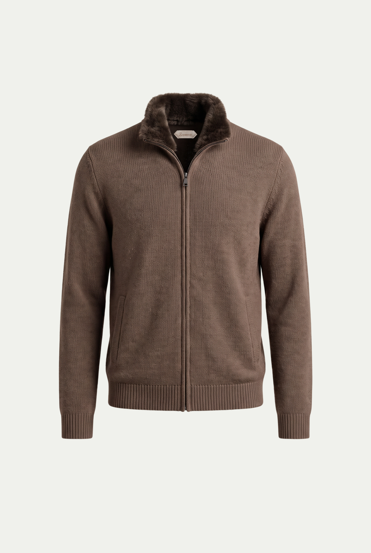 Siena Cashmere Zip Taupe