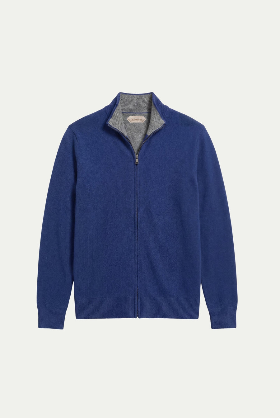 Sorrento Cashmere Full-Zip Knit Blue