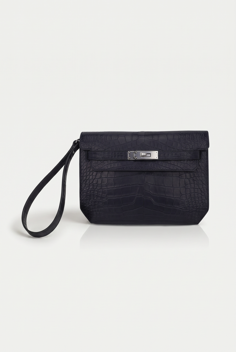 Ziamore Crocodile Pouch Black