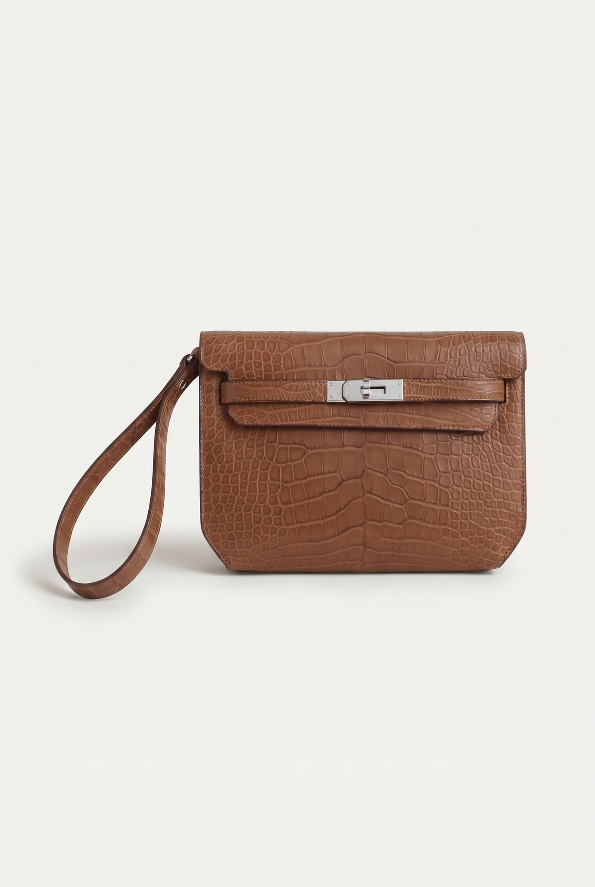 Ziamore Crocodile Pouch Cognac