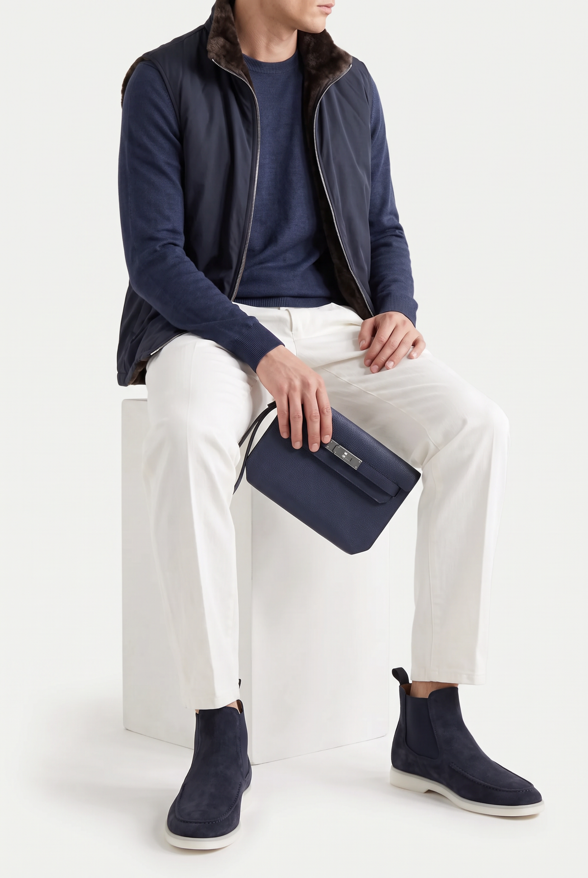 Ziamore Suede Boots Navy